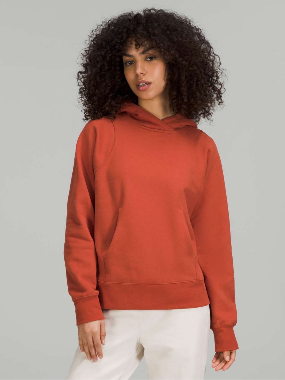 Lululemon • Loungeful Hoodie in Red Rock burnt orange pullover sweatshirt